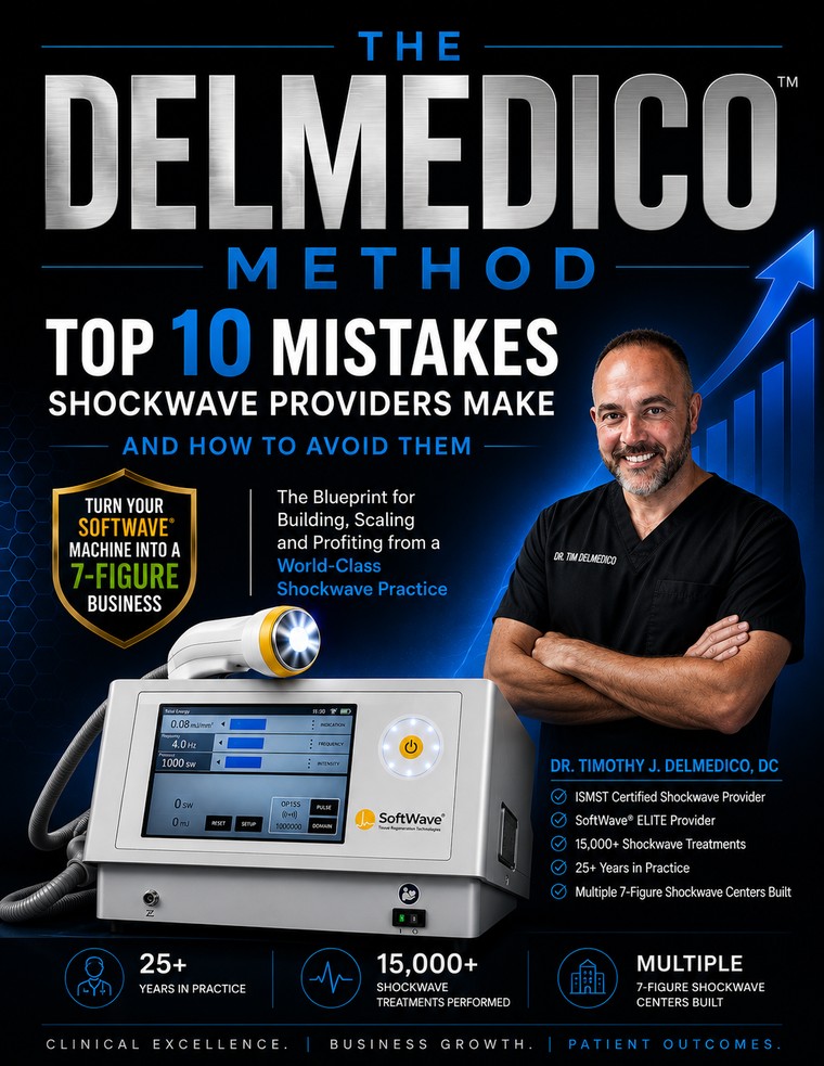Top 10 Mistakes Shockwave Providers Make, a guide by Dr. Timothy J. DelMedico, DC